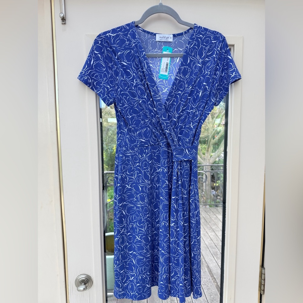 Kaileigh Blue and White Floral Dress